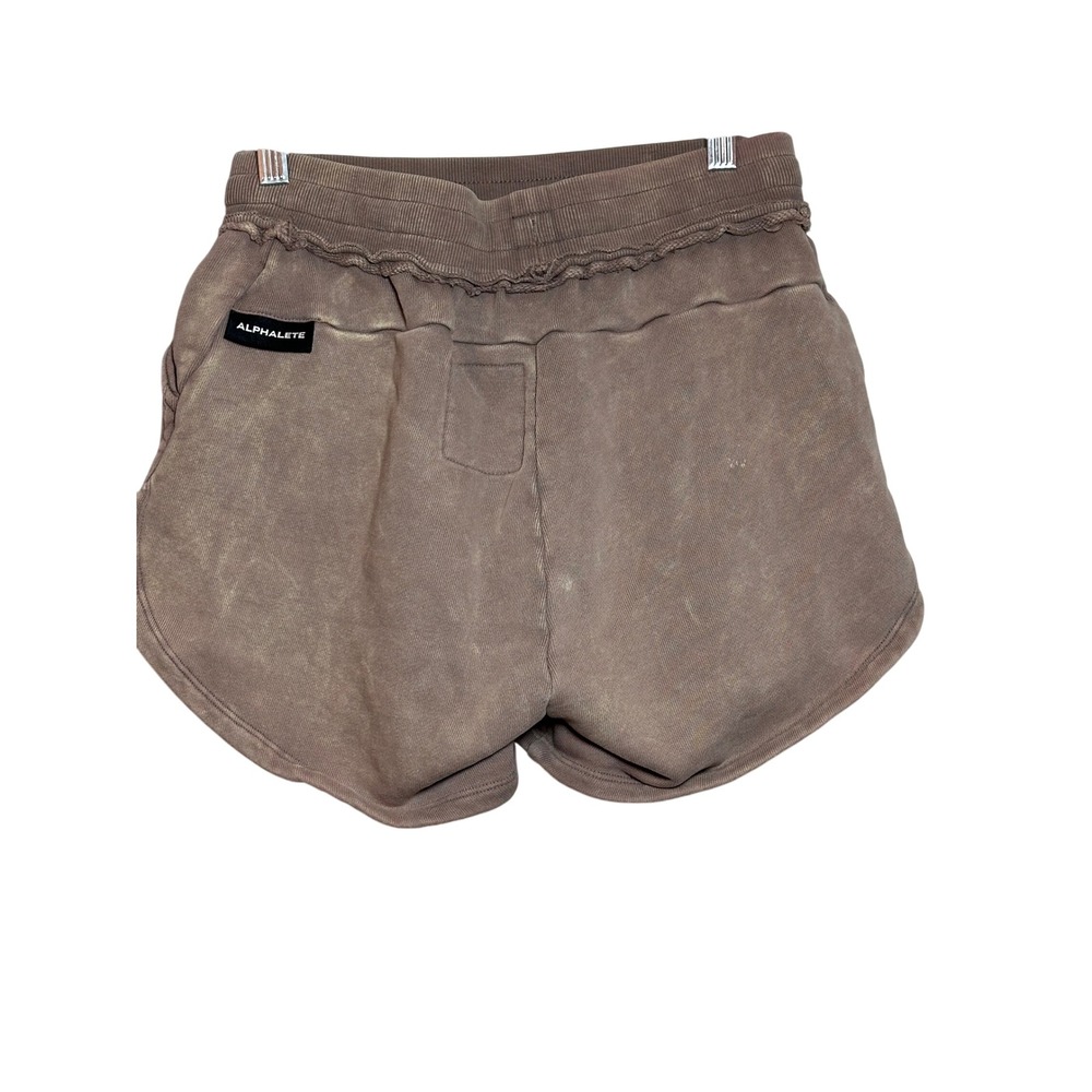 ALPHALETE Mineral Wash French Terry Cotton Dolphin Shorts Womens Size S - Picture 2 of 4